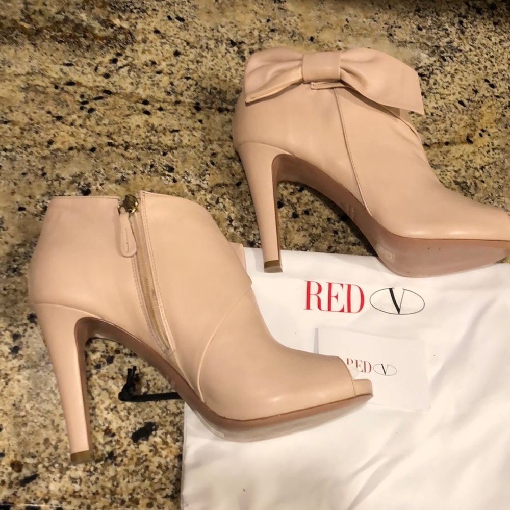 Red Valentino Peep Toe Bow Bootie - Picture 4 of 8